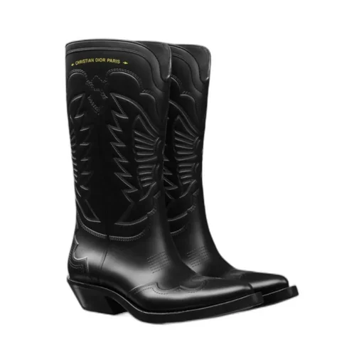 Christian Dior Logo Printed Pointed Toe Boots