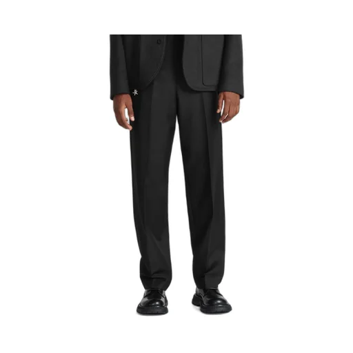 Pleat Detailed Straight Leg Trousers