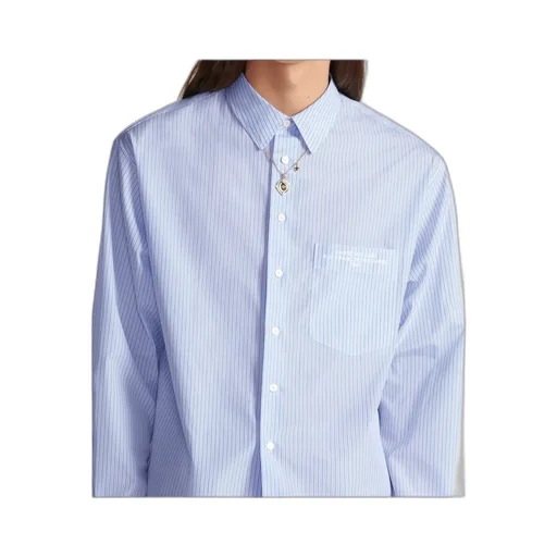Striped Collared Long-Sleeved Shirt