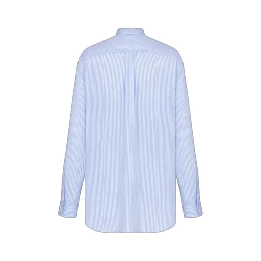 Striped Collared Long-Sleeved Shirt