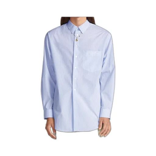 Striped Collared Long-Sleeved Shirt