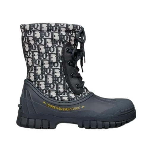 Logo Lace Up Boots