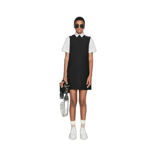 White Cotton Poplin Short-Sleeved Shirt