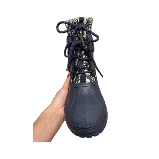 Logo Lace Up Boots