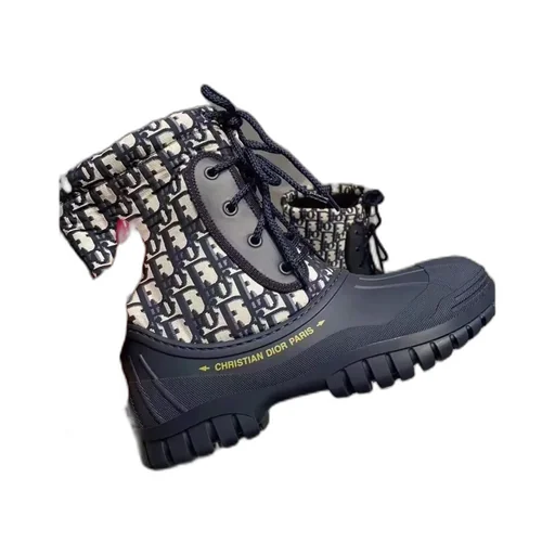 Logo Lace Up Boots