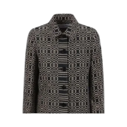 Geometric Pattern Printed Casual Jacket