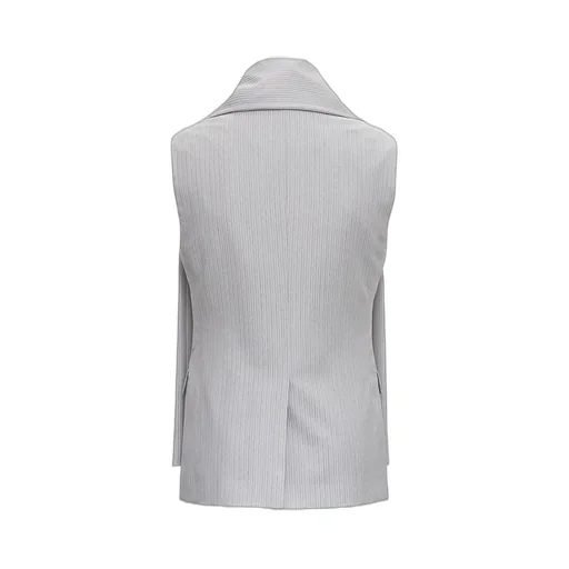 Striped Sleeveless Jacket