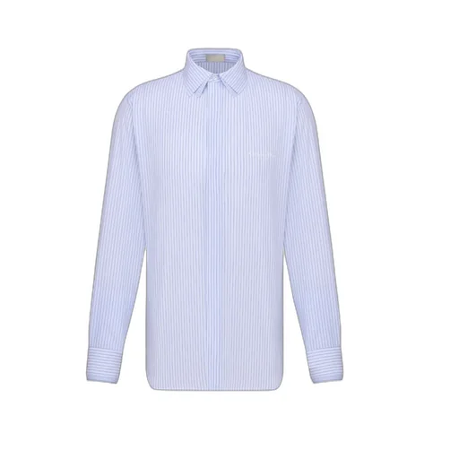 Striped Collared Long-Sleeve Shirt