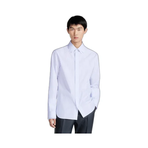 Striped Collared Long-Sleeve Shirt