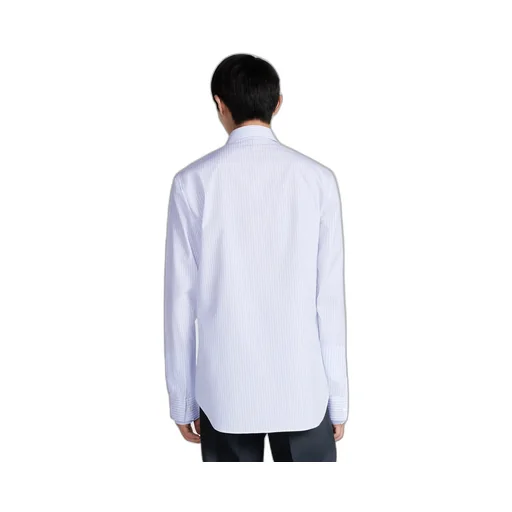 Striped Collared Long-Sleeve Shirt