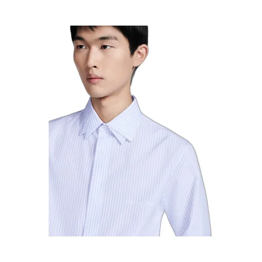 Striped Collared Long-Sleeve Shirt