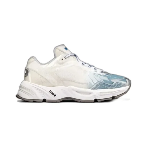 Blue Mesh Flat Casual Sneakers