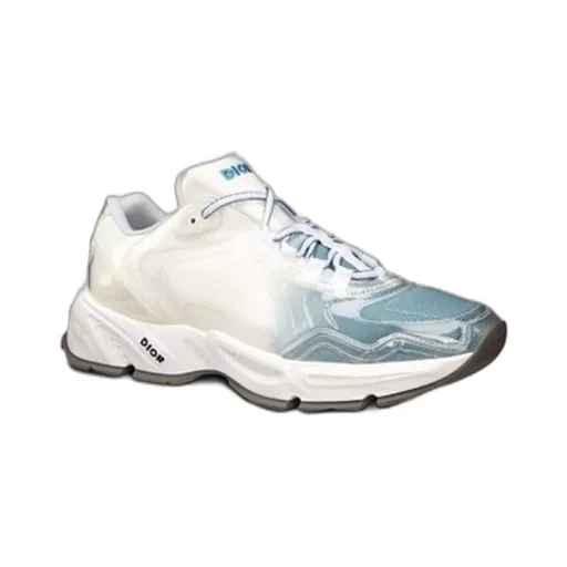 Blue Mesh Flat Casual Sneakers
