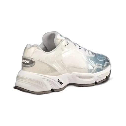 Blue Mesh Flat Casual Sneakers