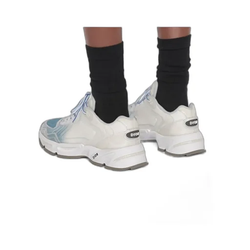 Blue Mesh Flat Casual Sneakers