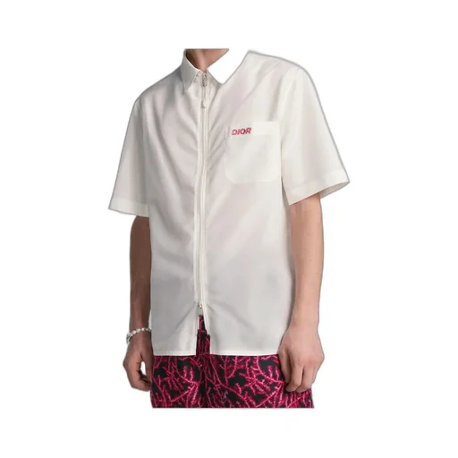 Zip-Up Short-Sleeved Shirt