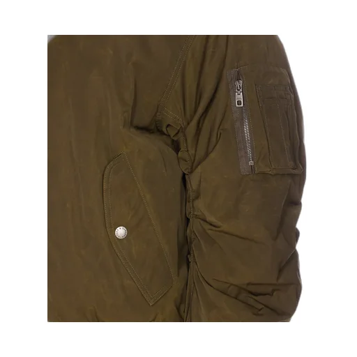 Zip-Up Oversized Bomber Jacket