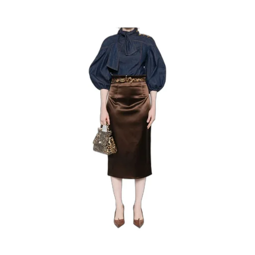 Satin Midi Skirt