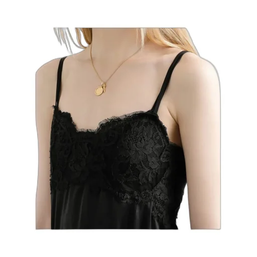 Lace Detailed Satin Dress