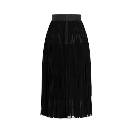 Gathered Waist Midi Skirt