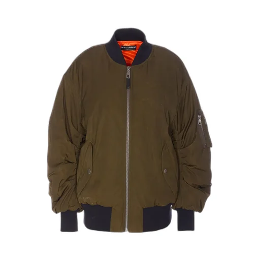 Zip-Up Oversized Bomber Jacket