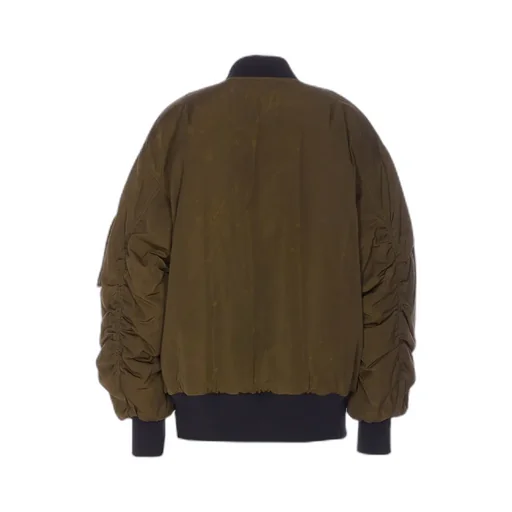 Zip-Up Oversized Bomber Jacket