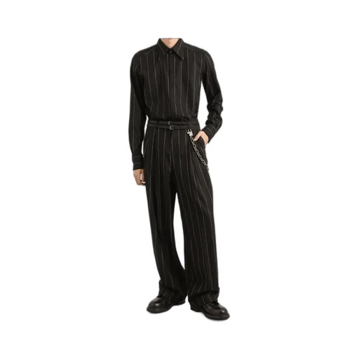 Pinstriped Flannel Trousers