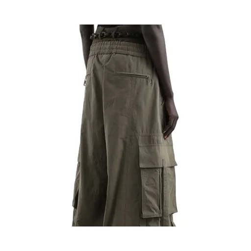 Drawstring Wide-Leg Cargo Pants
