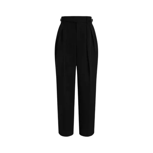 Pleated Gabardine Trousers