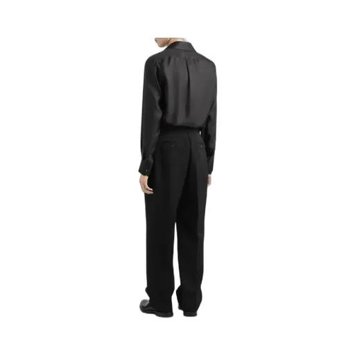 Pleated Gabardine Trousers