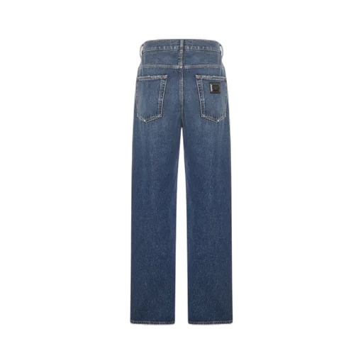 Straight Leg Distressed Jeans
