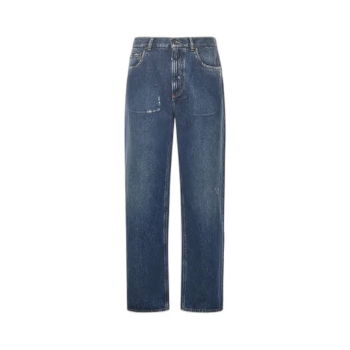 Straight Leg Distressed Jeans