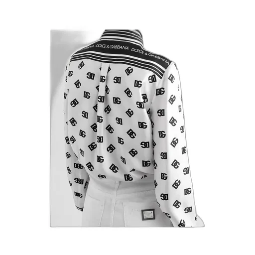 Dolce & Gabbana All-Over Dg Logo Printed Twill Shirt