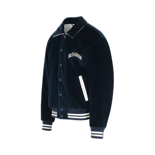Logo Detailed Corduroy Bomber Jacket