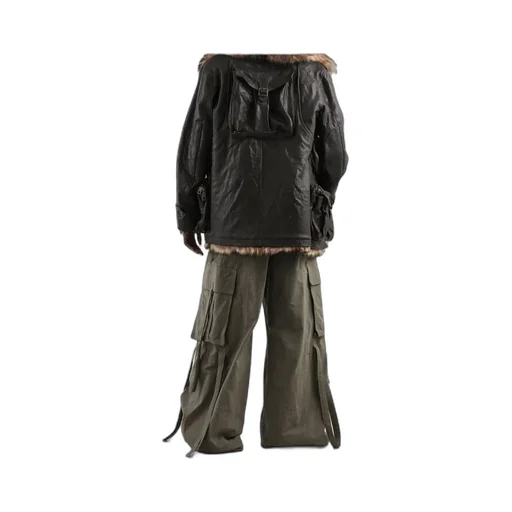Drawstring Wide-Leg Cargo Pants