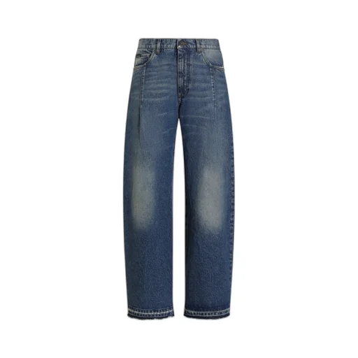 Raw-Cut Hem Jeans