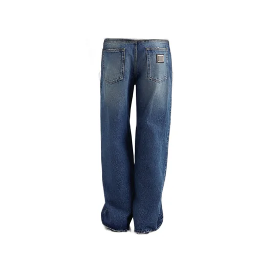 Raw-Cut Hem Jeans