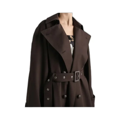 Double-Breasted Belted Coat
