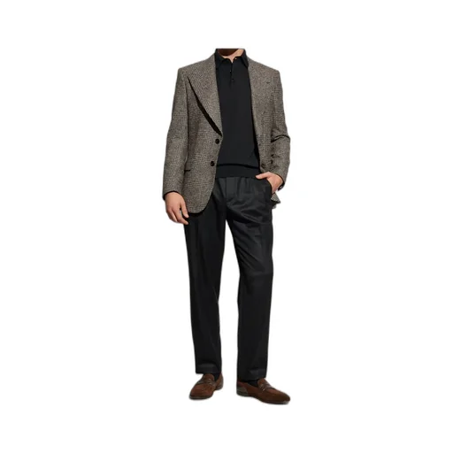 Checked Single-Breasted Blazer