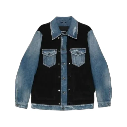 Corduroy Inserts Denim Jacket