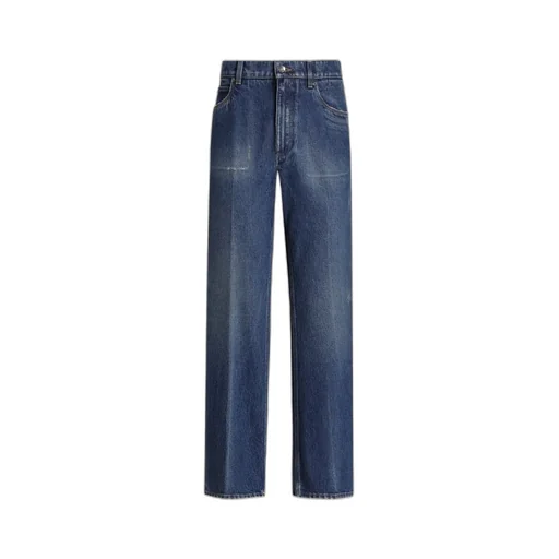 Distressed Logo-Plaque Jeans