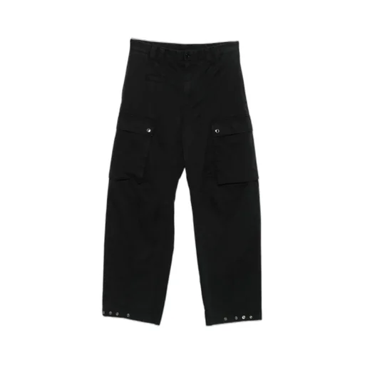 Cargo-Pocket Button-Fastening Trousers