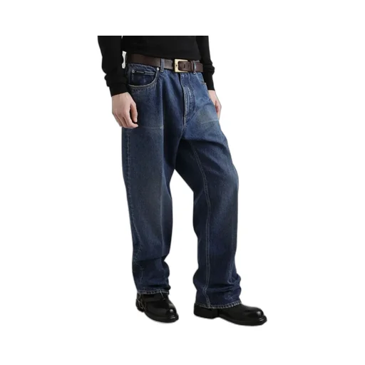 Distressed Logo-Plaque Jeans