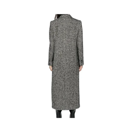 Herringbone Double-Breasted Coat