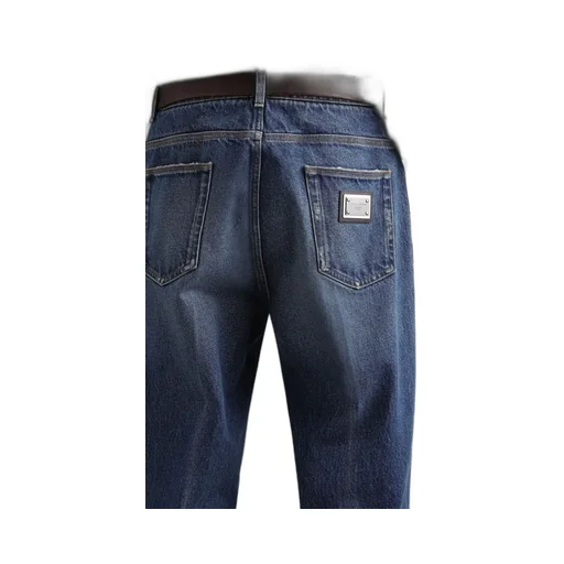 Distressed Logo-Plaque Jeans
