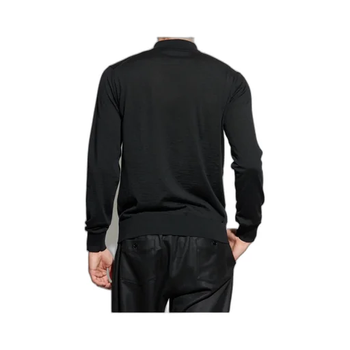 Knitted Long-Sleeved Polo Shirt