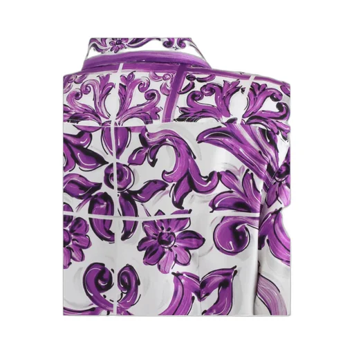 Majolica-Print Silk Shirt