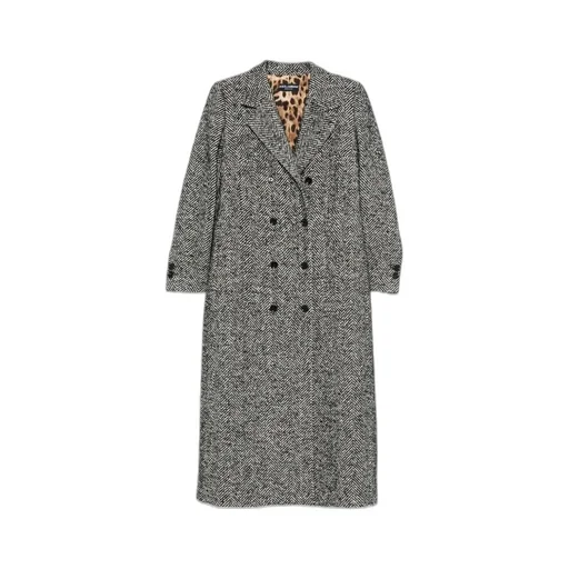Herringbone Double-Breasted Coat