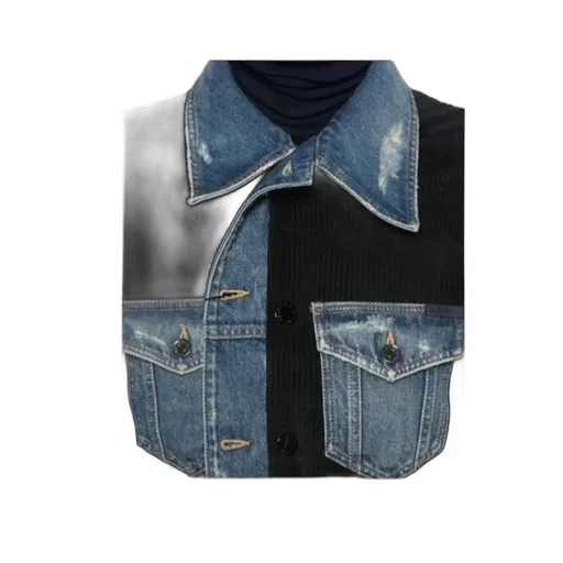 Corduroy Inserts Denim Jacket