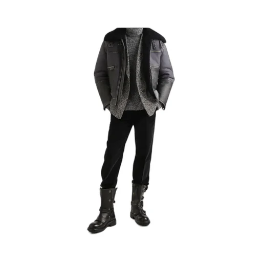 Double-Breasted Chevron Jacket